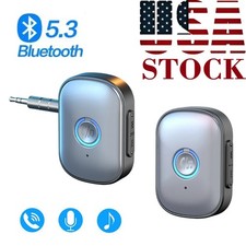 2x Bluetooth Receiver 3.5mm AUX Car Adapter Wireless Audio Receiver US Stock picture