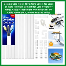 Flame Retardant 13.1ft White Cord Hider - Perfect Cable Management Solution picture