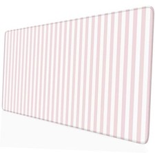 Light Pink Striped Desk Mat Cute Pastel XXL Large Gaming Mouse Pad A1- Pink picture