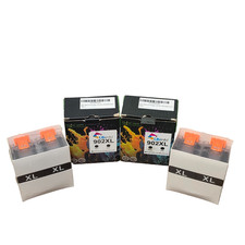 2 UBINKI INK 902XL Black HP OfficeJet 6950 +More, Total 4 Cartridges NEW SEALED picture