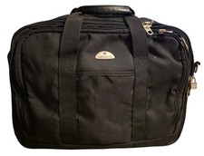 Samsonite Expandable Black Laptop Briefcase Bag Shoulder Strap Padded Softshell  picture