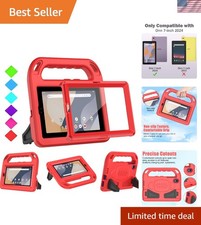 Ultimate Kids Protective Case for Onn 7 Inch Tablet 2024 - Red with Screen Guard picture
