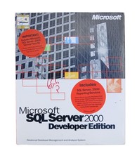 Vintage Microsoft SQL Server 2000 Developer Edition English Retail Box Software picture