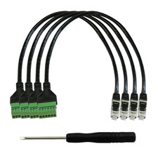 4Pcs 1Ft RJ12 Male to 6Pin Screw Terminal Solderless Adapter picture