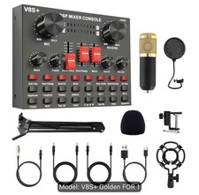 Complete V8S Podcast Studio Record Kit Mixer Condenser Live Broadcast Sound picture