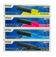 4 X Orig. Epson Aculaser C1100 C1100N CX11N / 0190 0189 0188 0187 High Capacity picture
