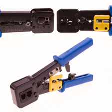 RJ45 Cat5e Cat6 Connector Crimping Tool End Pass Through Crimp Cutter RJ11 picture