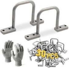 30 Pcs Cable Management D Ring - 2 Inch D Ring Aluminum Cable Distribution Ri... picture