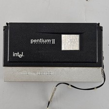 Intel Pentium II 350MHz SL2S6 512KB Slot 1 SECC Vintage CPU w/ Heatsink picture