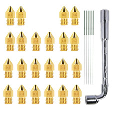 MK8 Nozzles 22 Pcs 3D Printer Brass Nozzles 0.2Mm, 0.4Mm,0.6Mm, 0.8Mm, 1.0Mm CR- picture