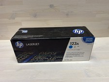 HP 123A Cyan Toner Cartridge Brand New Sealed Genuine OEM picture