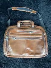 McKlein, leather laptop case bag 17 inch, camel brown, picture