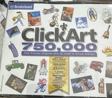 Click Art 750,000 PC CD ROM-VERY RARE( Broderbund) picture