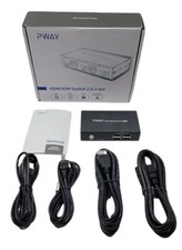 PWAY HDMI KVM Switch 2 Port Box Hub 2in1out 2x1 PW-S7206H - Open Box picture