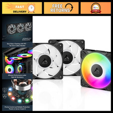 120mm PWM RGB Fans 3-Pack - High Performance, 600-3000 RPM, Fluid Dynamic Bearin picture