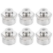 6Pcs Pneumatic Fitting, 6mm Tube OD x 1/2