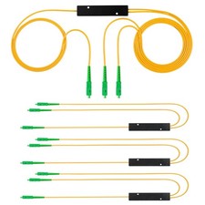4PCS Fiber Optic Cable Splitter with 1 to 2 Distribution Channel 5050 Ratio W... picture