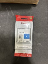 Printer Ink Cartridge Canon PFI-102C Cyan Blue Ink Tank ImagePROGRAF Sealed picture