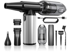 Plumero aire comprimido 2en1 soplador aspirador 180W 6000mAh 3 niveles limpieza, picture