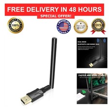 USB Bluetooth 5.1 Adapter for PC Long Range 300FT Dongle 5dBi Antenna Windows picture