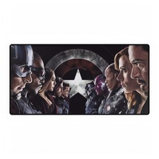 Marvel Captain America Civil War Team Split Faces Shield Mouse Pad Desk Mats picture
