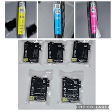 New Lot Set of 5 Epson 220 Color Ink Cartridges 3 Yellow 1 Cyan 1 Magenta picture