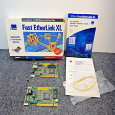 3Com 3C905B-TX Fast EtherLink XL PCI 10/100 NIC Lot Of 2 Network Cards Box picture