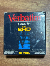 Sealed New box of 10 Verbatim DataLife  MF 2HD 3.5