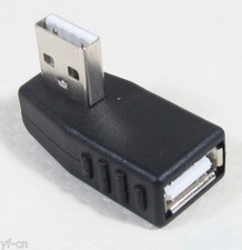 1pc USB 2.0 4pin A Male To USB 2.0 Female Side Angle 90 degree Adapter Connector picture