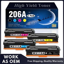 206A Toner Cartridges 4Pack for 206X 206A MFP M255 M283fdw M283fdn picture