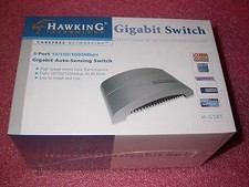 HAWKING TECHNOLOGY 8 PORTS 10/100/1000Mbps GIGABIT SWITCH RETAIL BOX H-GS8T picture