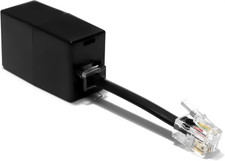 1-Pack RJ11 to RJ9 Adapter, Female RJ11 (6P4C) Jack to Male RJ9 (4P4C) Plug picture