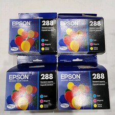 4pk Epson 288 DURABRITE ULTRA Ink Cartridge COMBO Cyan Yellow MagenT288520 12/26 picture