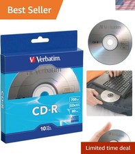 Reliable 10-Pack Verbatim CD-R Discs 700MB - Ideal for Music, Images, and Data picture