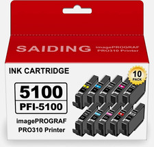 SAIDING PFI-5100 Ink Cartridge 10 Pack Compatible for Canon imagePROGRAF PRO-310 picture