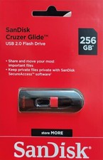 SanDisk Ultra 256GB USB Flash Drive - Thumb Drive - Black - Cruzer Glide 4 Pack picture