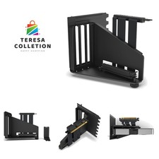 Elegant Black GPU Holder Kit with PCIe 4.0 Riser Cable - Supports AMD & NVIDIA picture