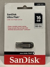 SanDisk 16GB Ultra Flair USB 3.0 Flash Drive, Up to 130MB/s Read #SDCZ73016GA46 picture