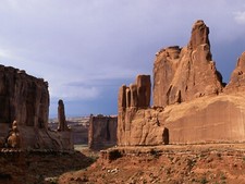 Landscape arches national park utah rock formation cliff Custom Gaming Mat Desk picture