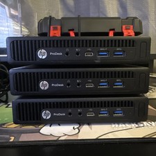 LOT OF 3 HP ProDesk 600 G2 Mini TPC-P055-DM Core i3-6100T 3.20GHz 16GB RAM 512GB picture