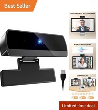 1080P Auto Focus Webcam with Integrated Microphone for Clear Video Streaming picture
