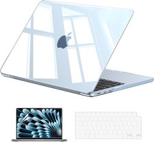 Case for MacBook Air 15 inch M5 M4 M3 M2 2026-2023, Crystal Sky Blue, Sturdy picture