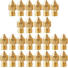 26Pcs Ender 3 Nozzles kit, MK8 Nozzles kit, Brass  Printer Nozzles 0.2/0.3/0.4/0 picture