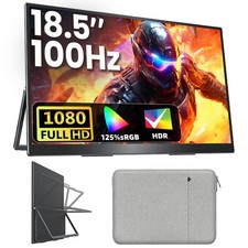 Portable Monitor 18.5 inch FHD 125% sRGB 100Hz IPS HDR HDMI USB-C Travel Moni... picture