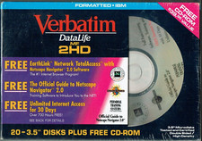 Verbatim Datalife MF 2HD     ***  3.5” Disks (19) w/Free CD-ROM  *** picture