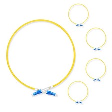 5 PCS 0.5 Meter Fiber Optic Patch Cord LC/UPC Simplex Single Mode OS2 Wire picture