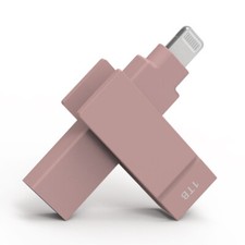 iXflash MFi 1 TB Lightning USB-A Apple iPhone iPad Flash Drive Photo Stick Pink picture