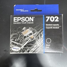 Epson C13T344120 702 Standard-Capacity Black Ink Cartridge 07/2027 NEW picture
