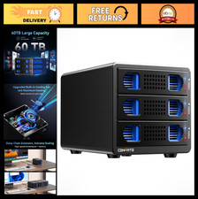 10Gbps Aluminum 3 Bay Hard Drive Enclosure with Cooling Fan for 2.5