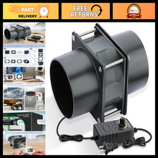 80mm 12V DC Axial Exhaust Fan with AC Adapter - High Airflow Duct Fan for Fume E picture